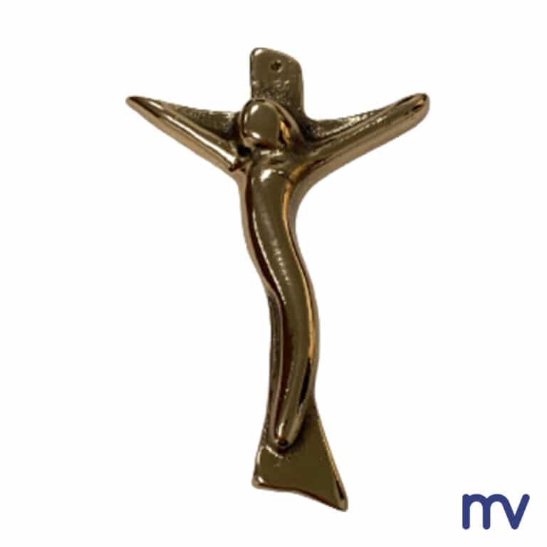 Cette croix en bronze coulé massif est labellisée Handmade in Belgium.