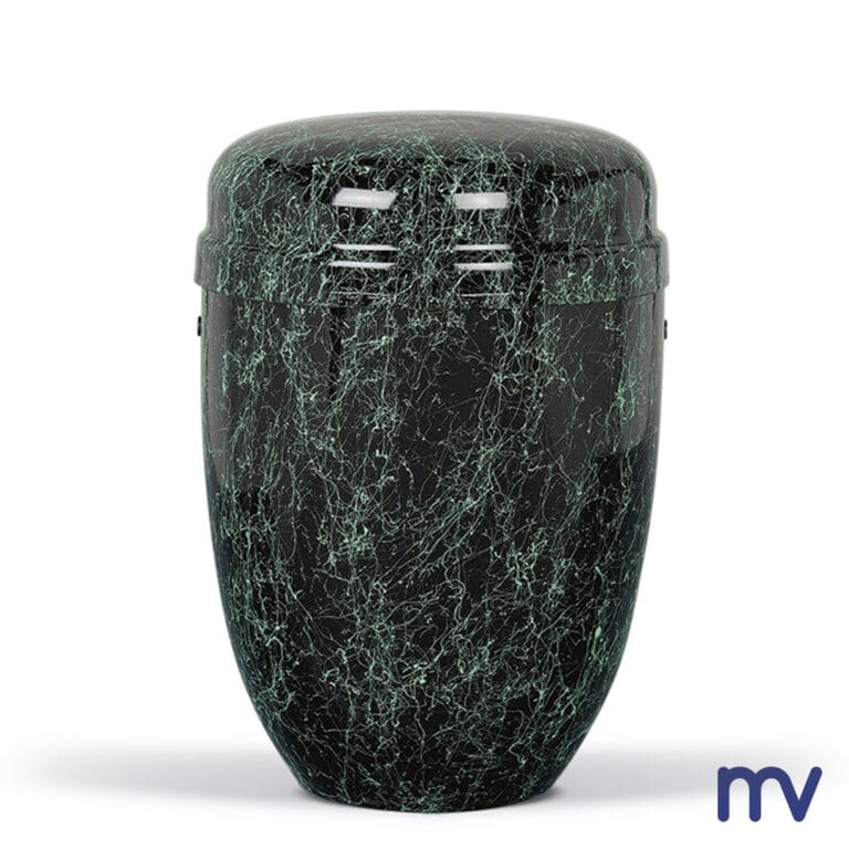 Morivita - Stalen urne groen gepatineerd