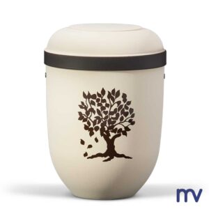 Morivita - bio-urne-urne-en-materiau-naturel-brun-velours-beige-clair-arbre-de-vie-marron