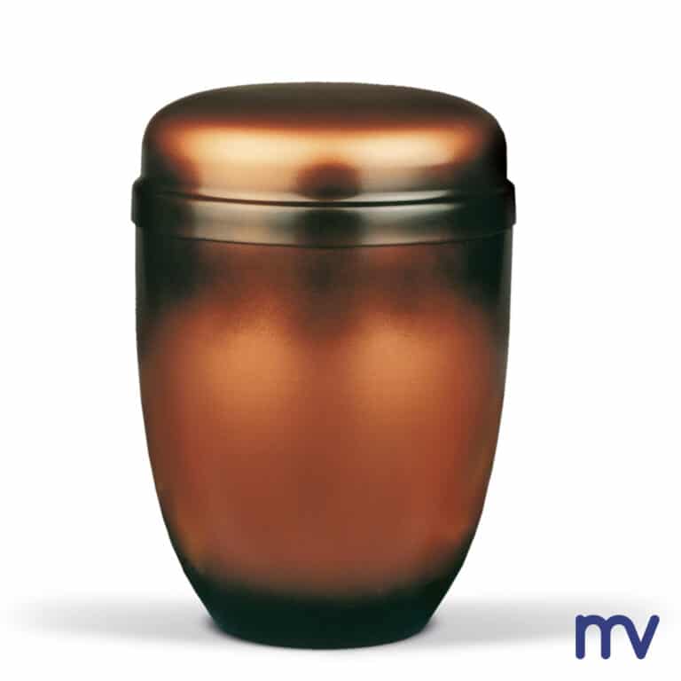 Morivita - Stalen urne koperkleurig - gepatineerd