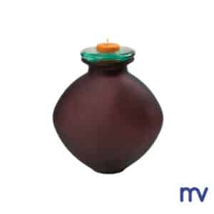 Morivita - Urne in rood gerecycleerd glas