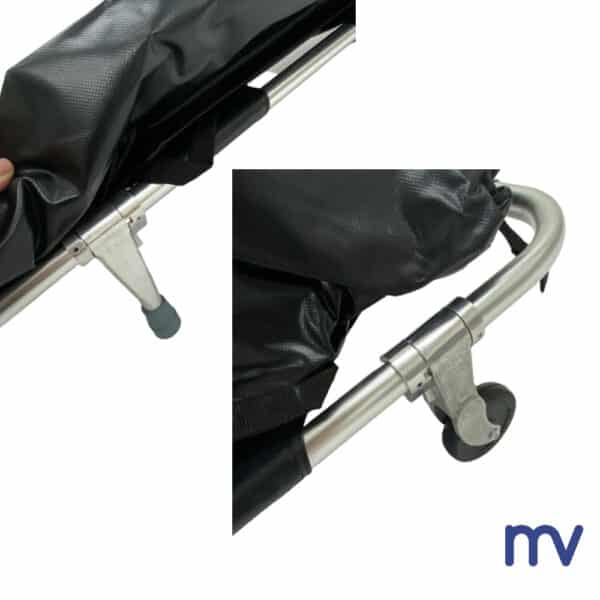 Morivita - Zwarte stretcher met bodybag - Stretcher en noir avec body bag