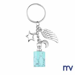 Morivita - Sleutelhanger met steen in turquoise - Asjuwelen